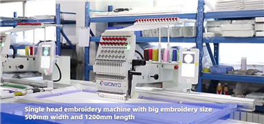 Viena galvu izšūšanas mašīna ar izšuvumu Area 500X1200mm